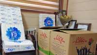 اهدای 4 کارتن دستمال کاغذی به بیمارستان امیرالمومنین (ع)