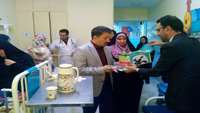 عیادت جناب آقای جمال مدیر کل محترم کانون فکری پرورشی کودکان از بیماران بخش کودکان
