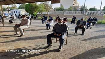 برگزاری مراسم پرفیض زیارت عاشورا در محوطه بیمارستان