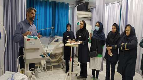  برگزاری کارگاه آموزشی ونتیلاتور در ICU بیمارستان امیرالمومنین (ع) سمنان